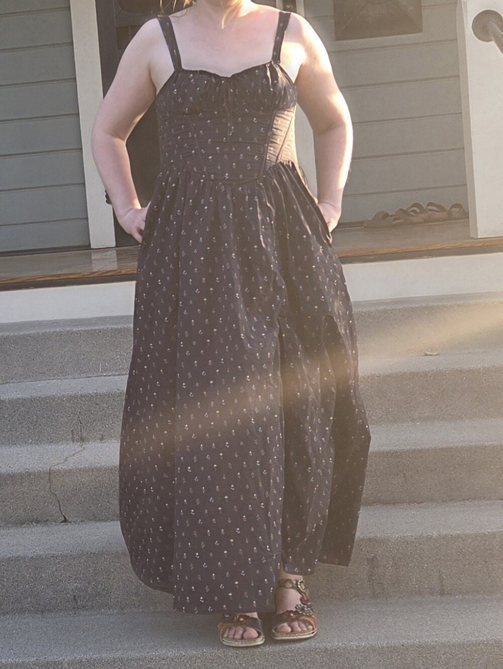 Floral Tie-Front Sundress Nectar Clothing